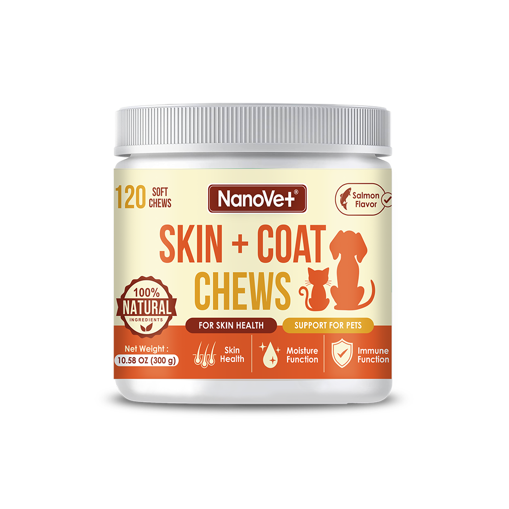 Nanovet Pet Skin + Coat Chews For Cat and Dog