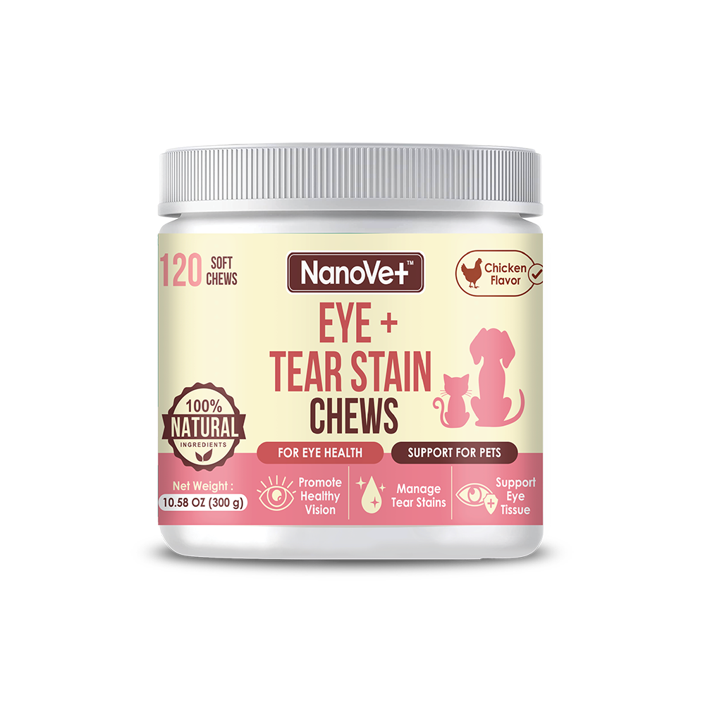 Nanovet Eye + Tear Stain Chews for Cat and Dog