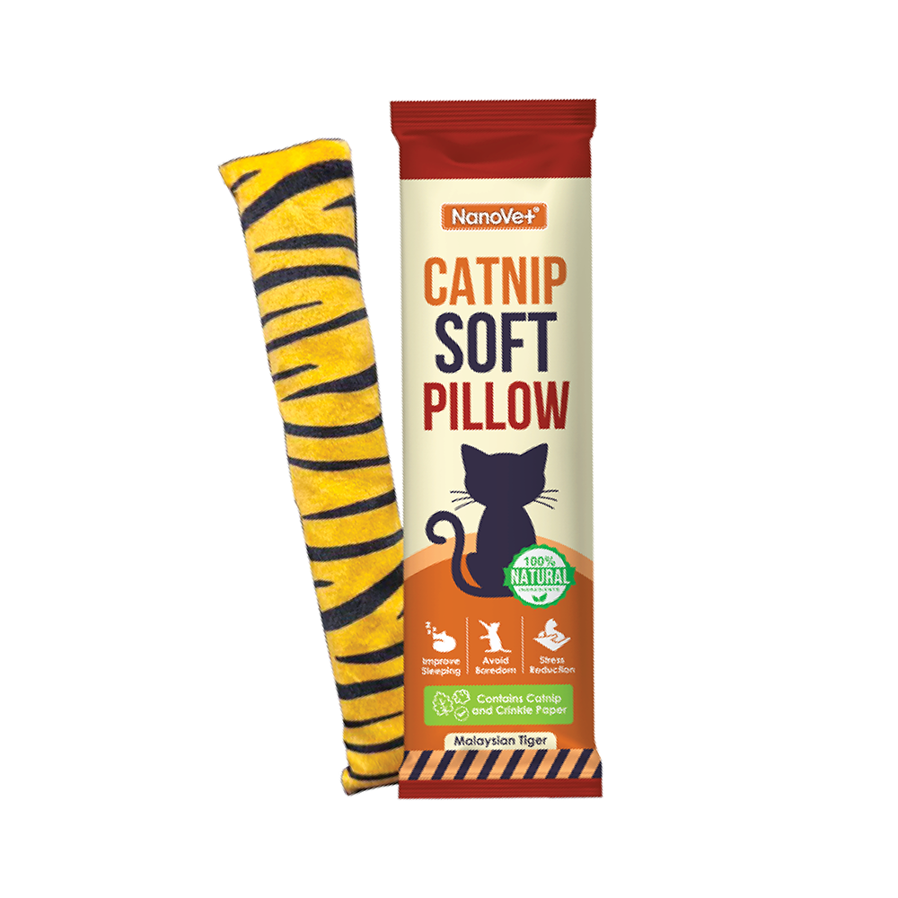 Nanovet Catnip Soft Pillow for Cats ONLY