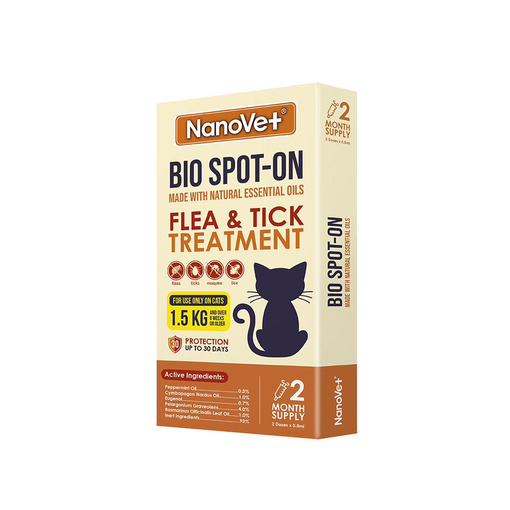 Nanovet Bio Spot-On Flea and Tick Treatment (For Cats/Dogs)