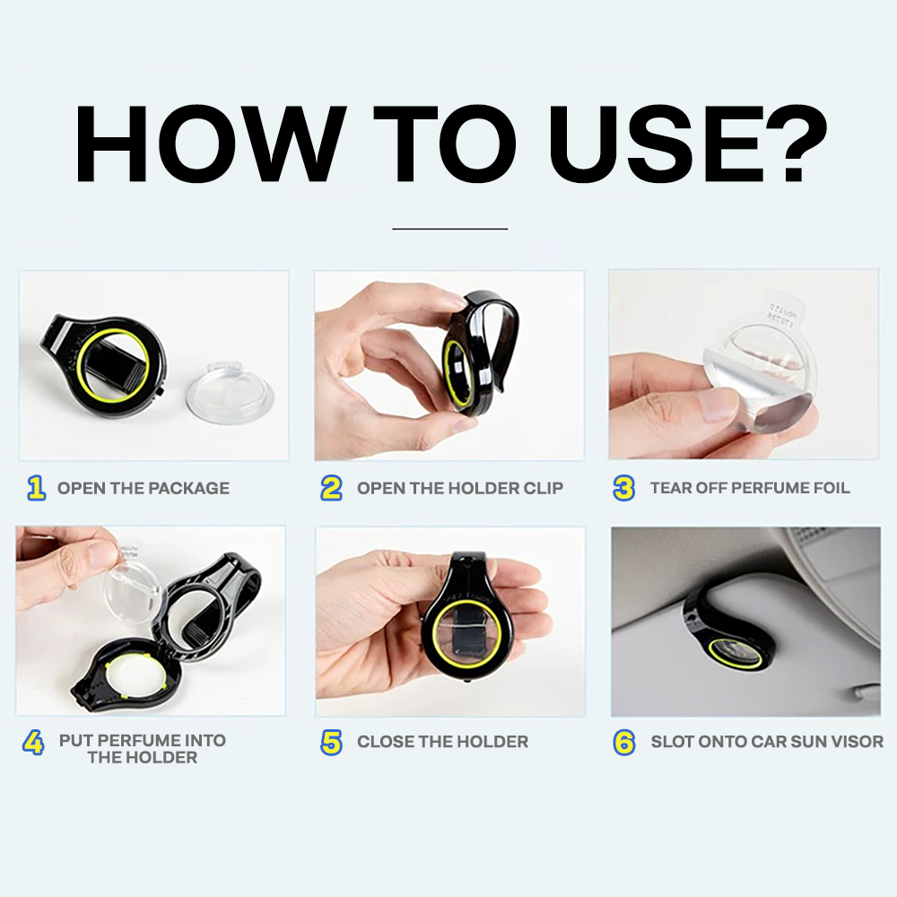 Bullsone Car Sun Visor Clip-on Car Air Freshener Car Fragrance Diffuser