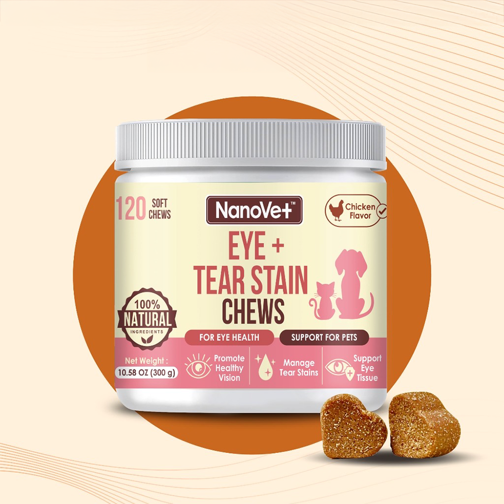 Nanovet Eye + Tear Stain Chews for Cat and Dog