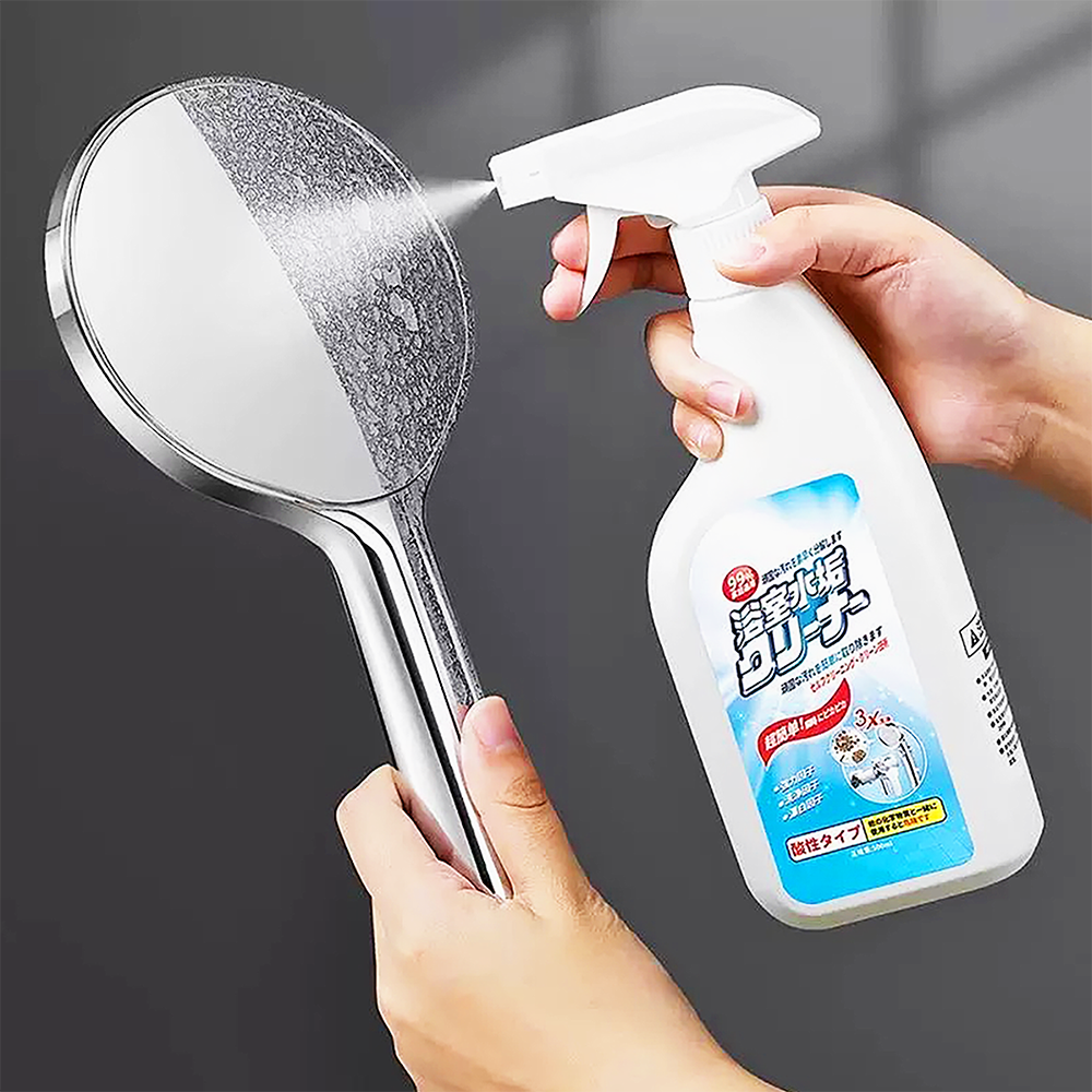 Japanese Bathroom Descaler Cleaner 500ml Spray for Glass Metal Tiles Basin Tap Showerhead