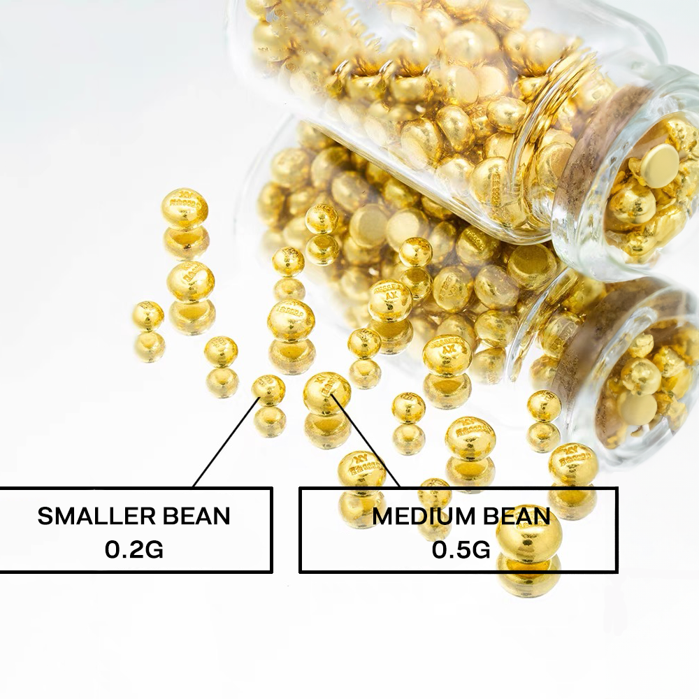 999 Pure Gold 24K Gold Beans and Gold Ingots Gold Bars