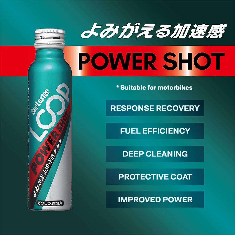 SurLuster Loop Smooth / Power Shot Fuel Additive for Cars & Motorcycles