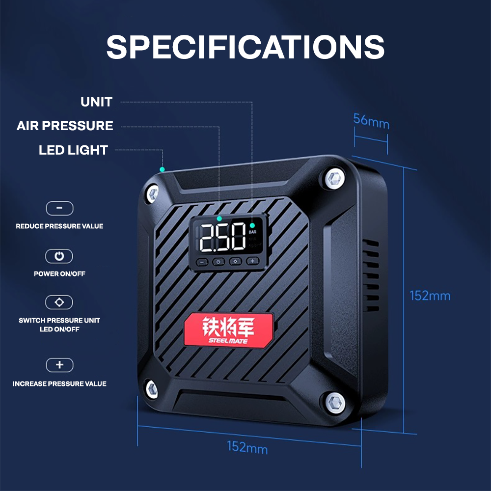 Steelmate P05 Pro Air Pump Electric Tire Inflator