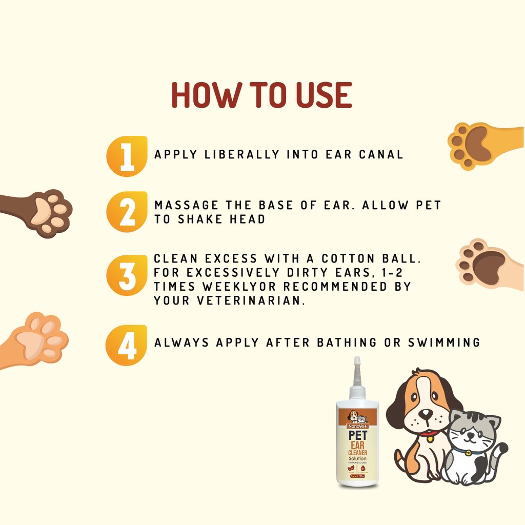 Nanovet Ear Cleaner Solution 150ml
