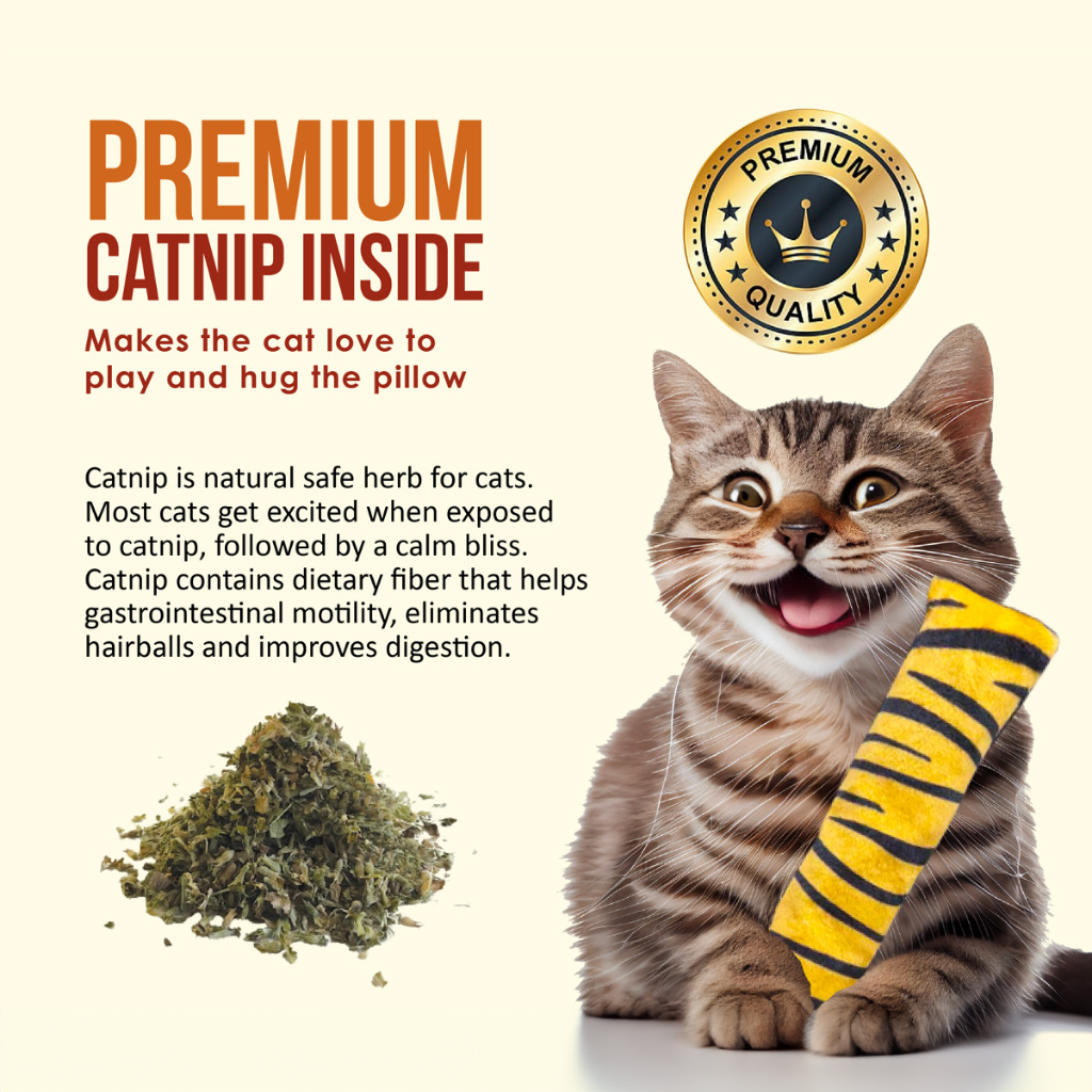 Nanovet Catnip Soft Pillow for Cats ONLY