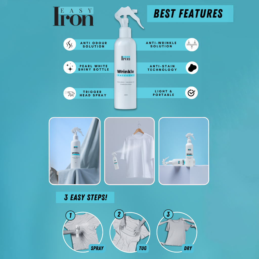 EasyIron Wrinkle Releaser Anti Static Spray for Clothes