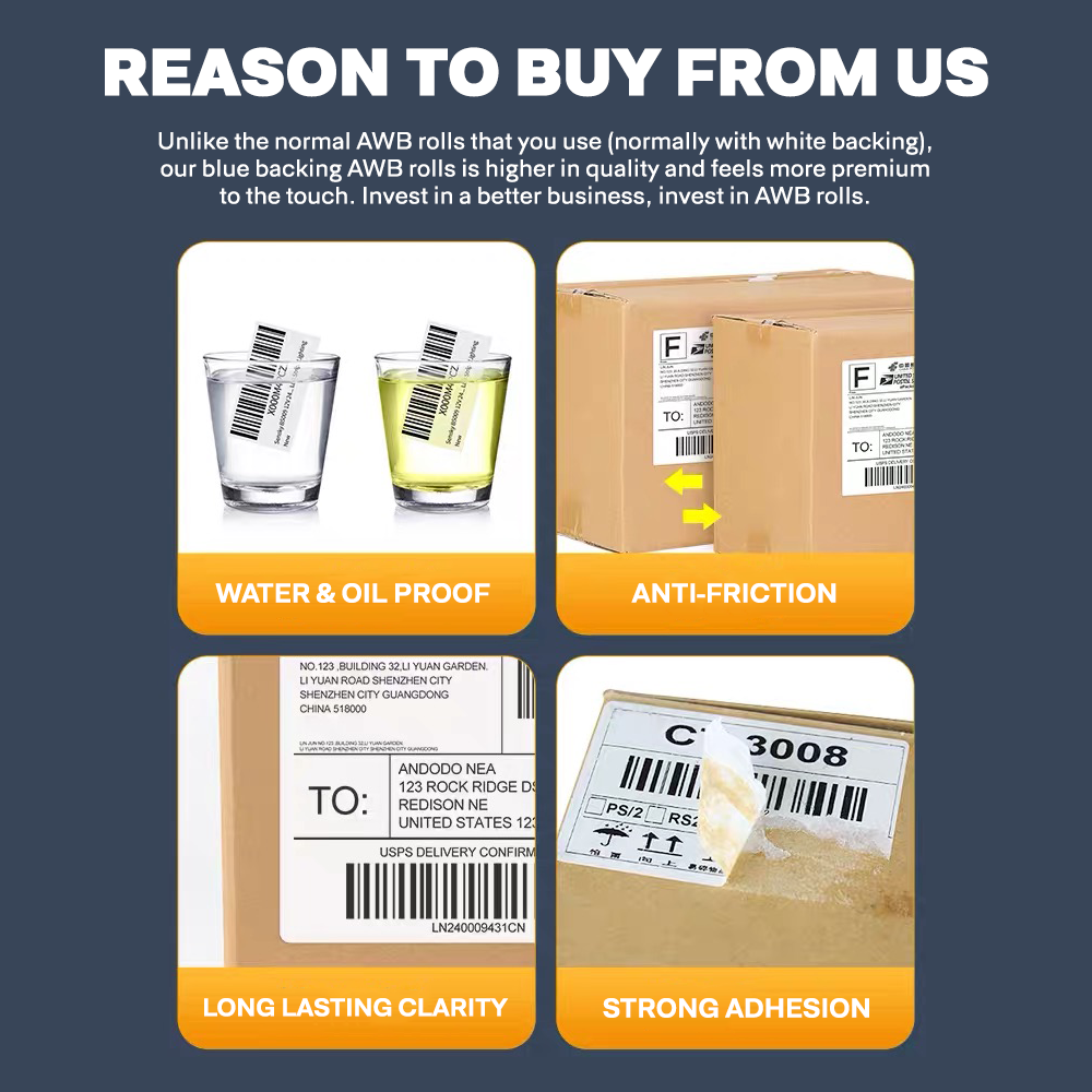 Premium Quality AWB Thermal Printer Paper Roll