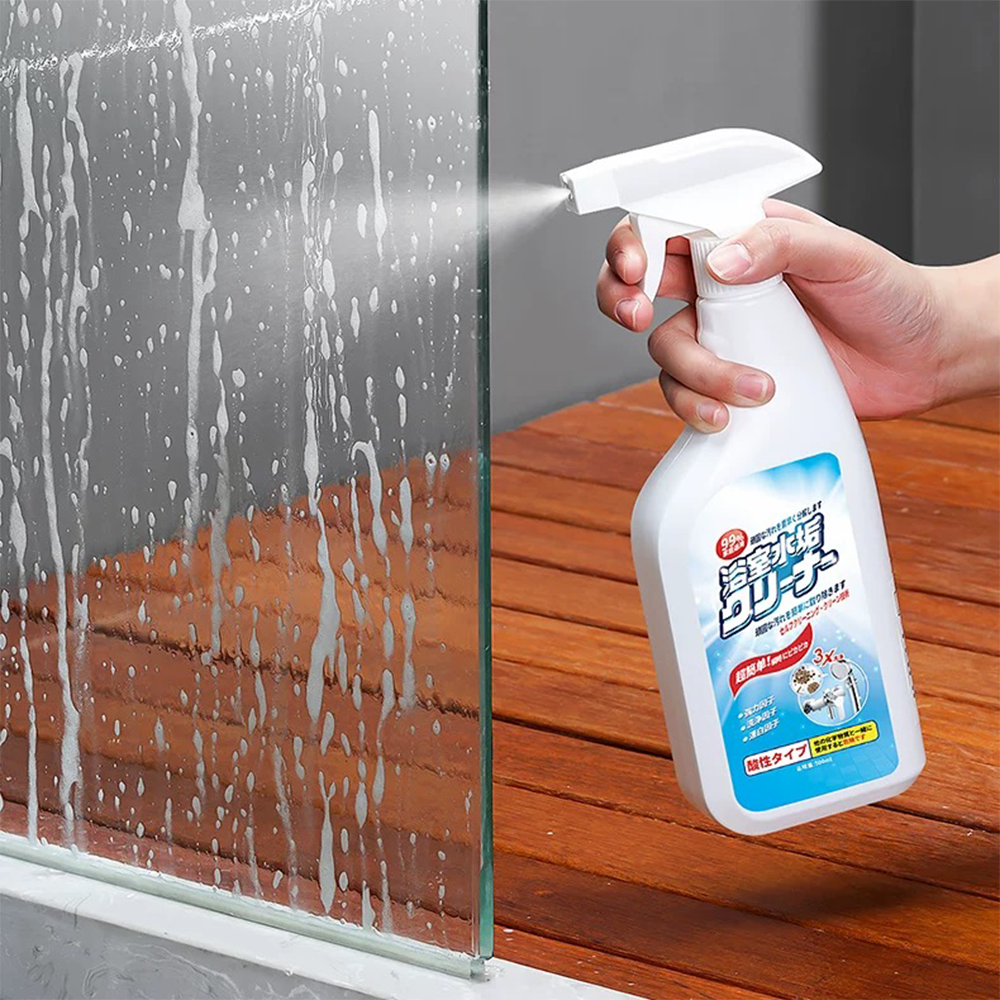Japanese Bathroom Descaler Cleaner 500ml Spray for Glass Metal Tiles Basin Tap Showerhead