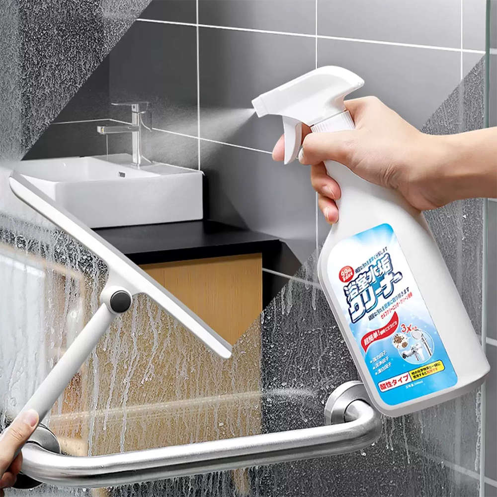 Japanese Bathroom Descaler Cleaner 500ml Spray for Glass Metal Tiles Basin Tap Showerhead