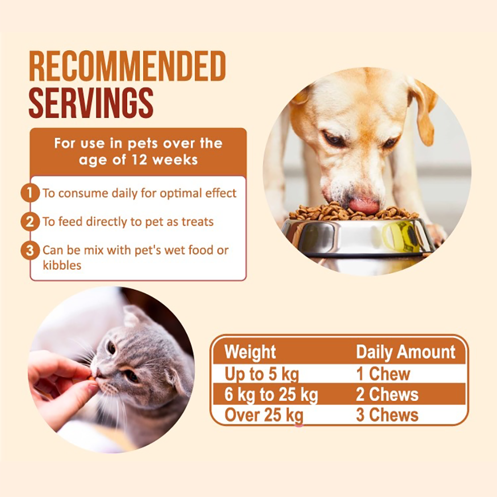 Nanovet Eye + Tear Stain Chews for Cat and Dog
