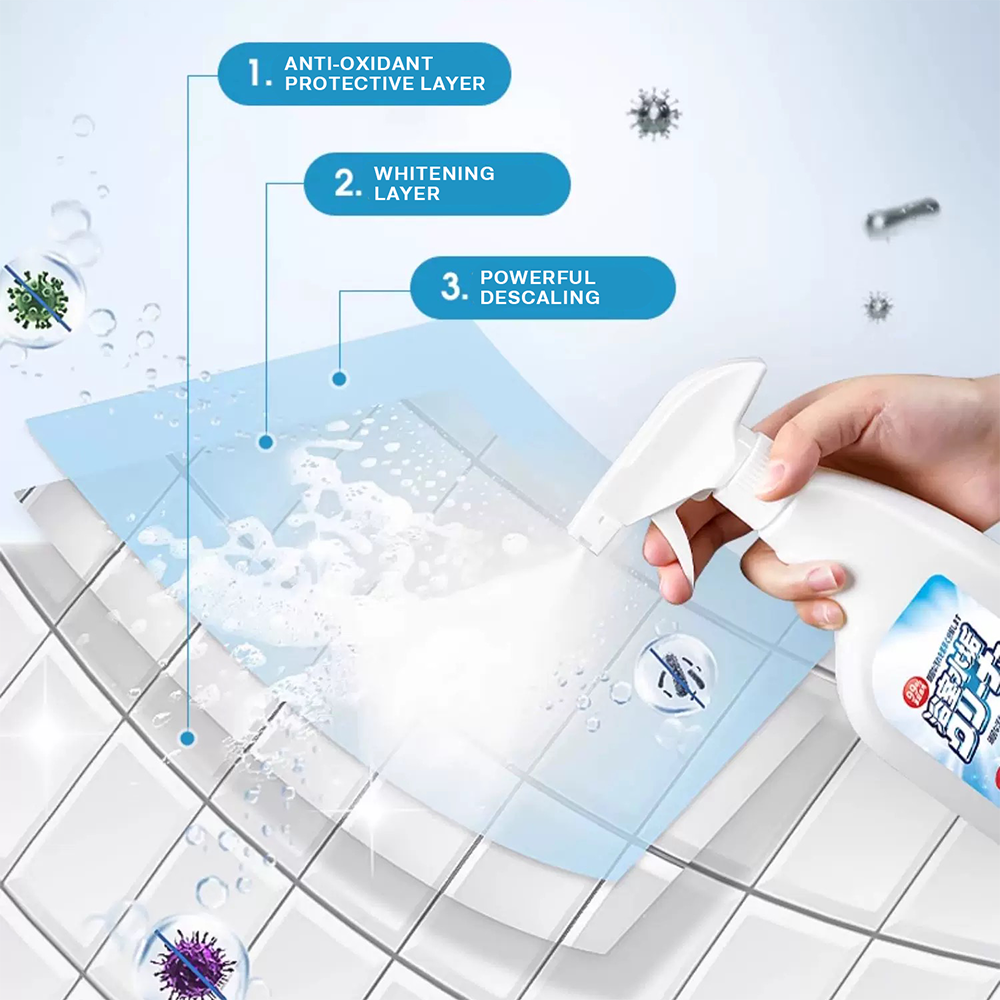 Japanese Bathroom Descaler Cleaner 500ml Spray for Glass Metal Tiles Basin Tap Showerhead