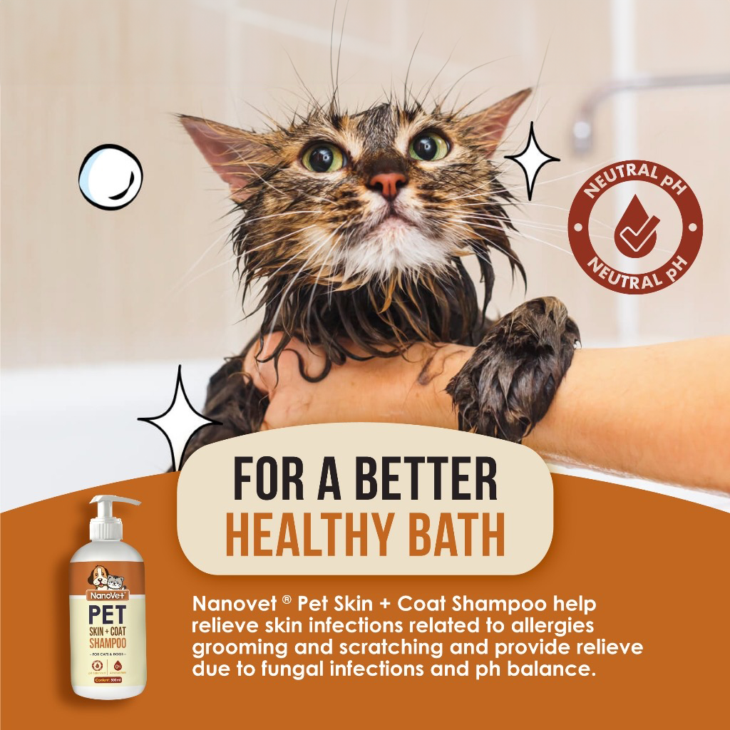 Nanovet Pet Skin + Coat Shampoo for Cat and Dog