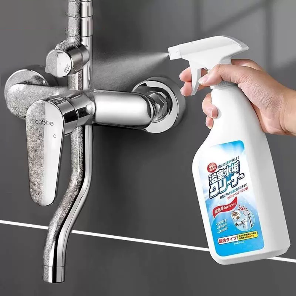 Japanese Bathroom Descaler Cleaner 500ml Spray for Glass Metal Tiles Basin Tap Showerhead