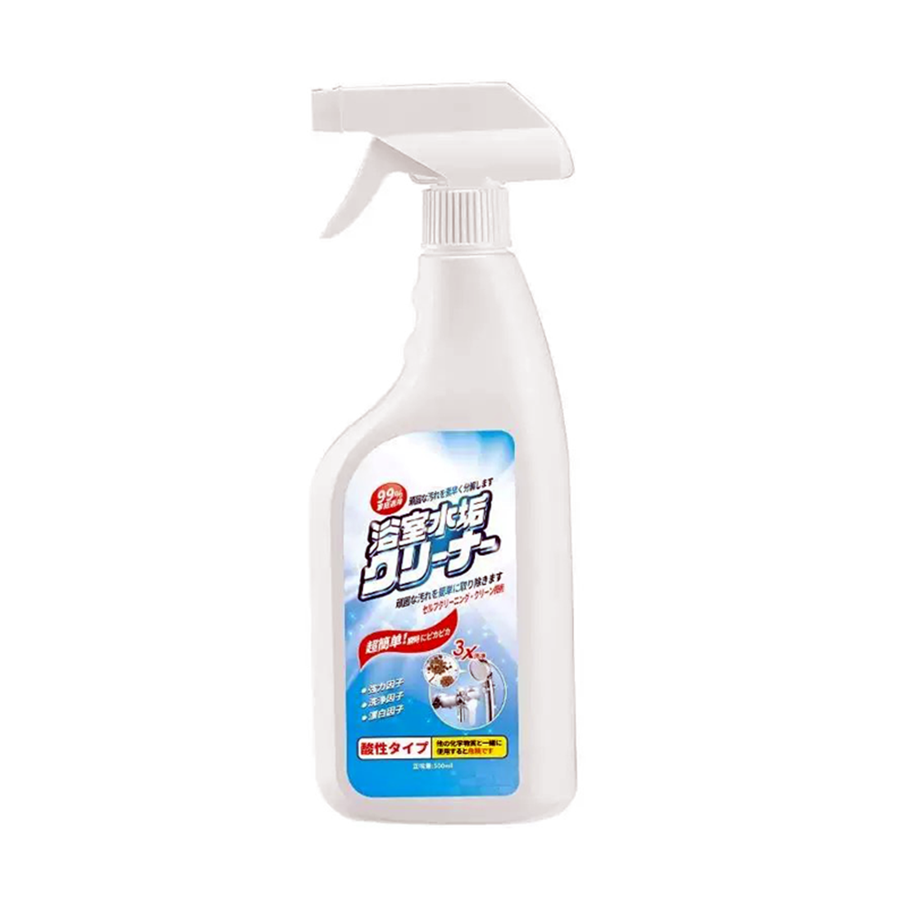 Japanese Bathroom Descaler Cleaner 500ml Spray for Glass Metal Tiles Basin Tap Showerhead