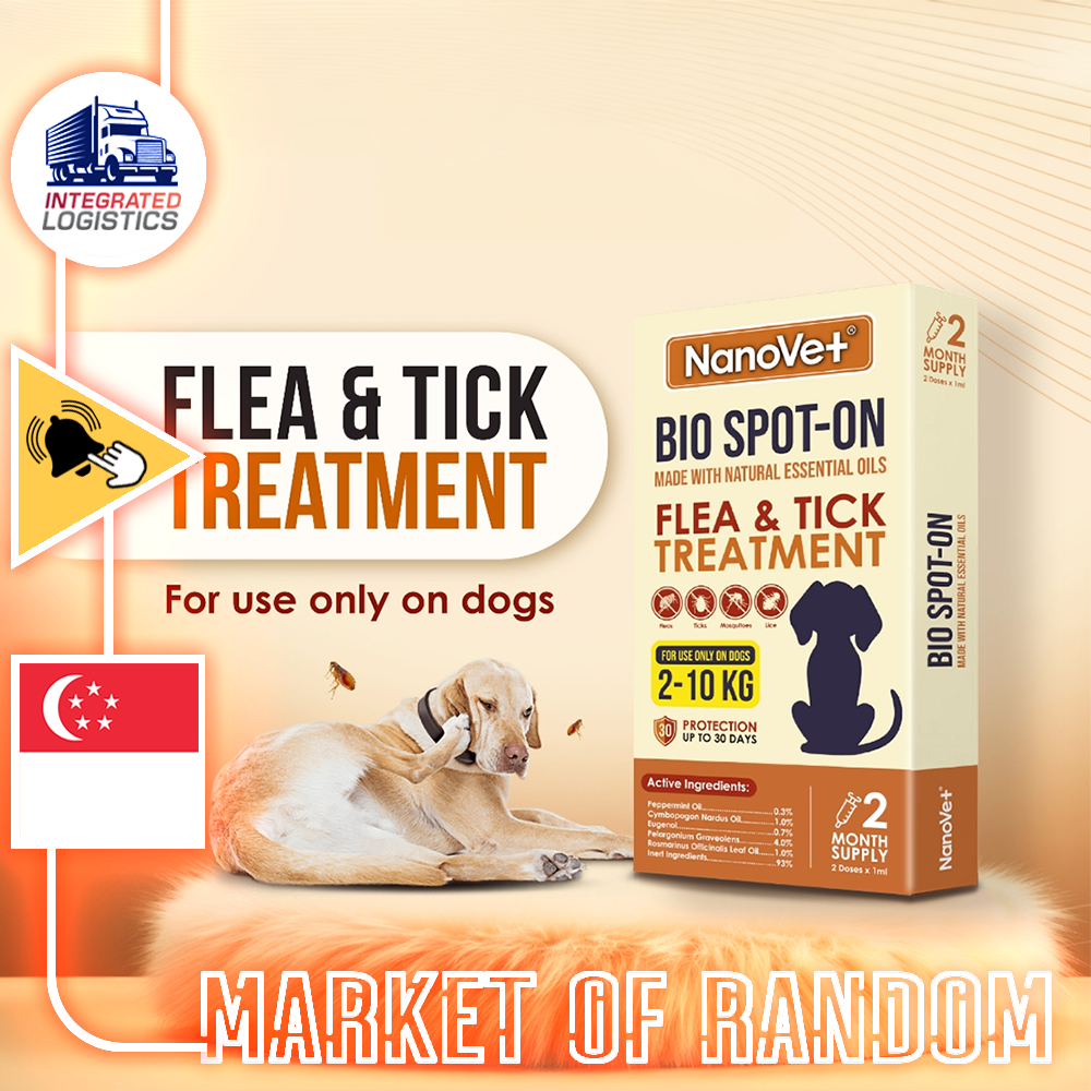 Nanovet Bio Spot-On Flea and Tick Treatment (For Cats/Dogs)