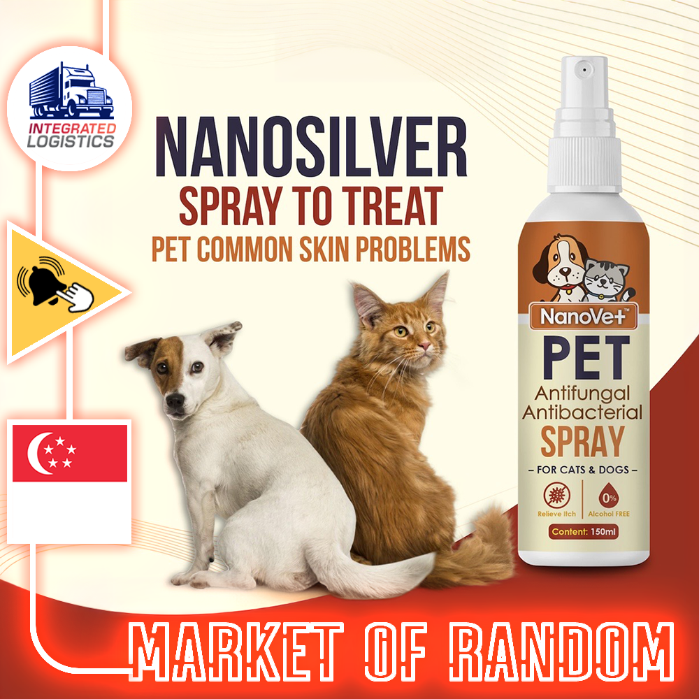 Nanovet Nanosilver Antifungal and Antibacterial Spray for Cat and Dog 150ml