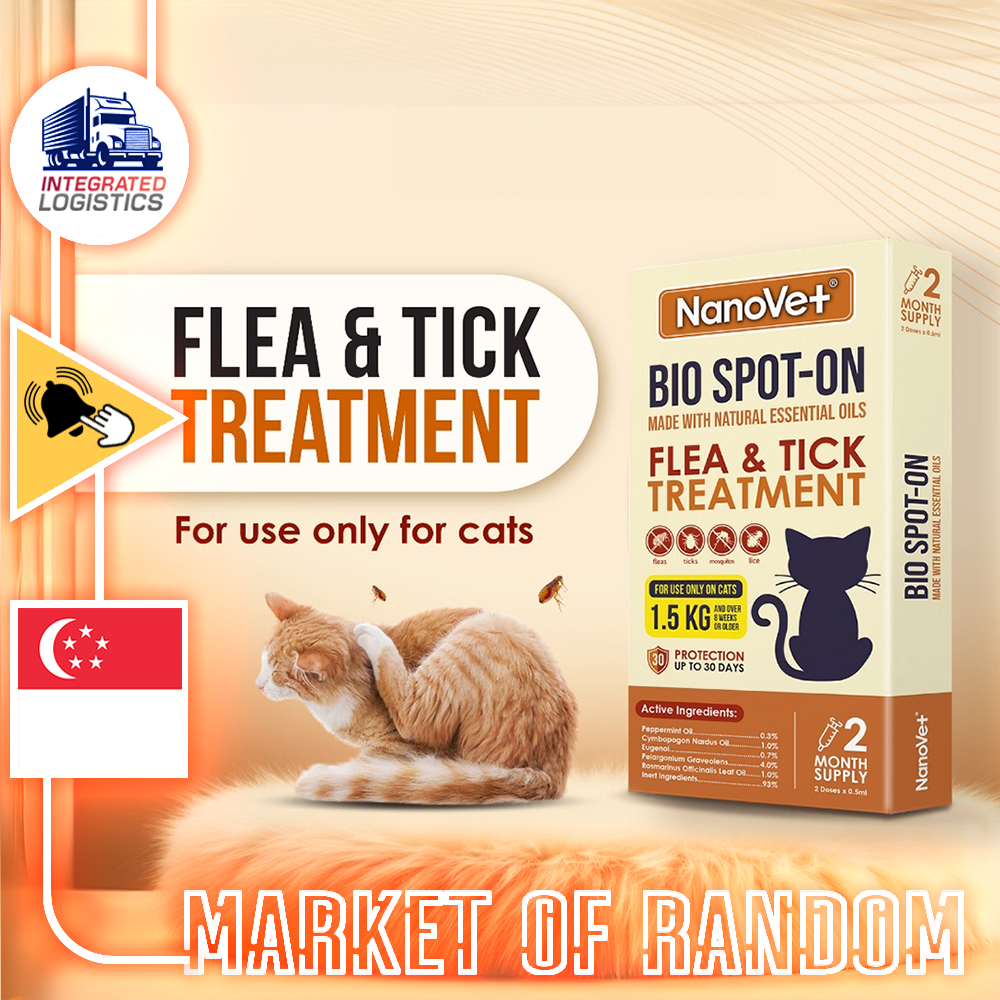 Nanovet Bio Spot-On Flea and Tick Treatment (For Cats/Dogs)