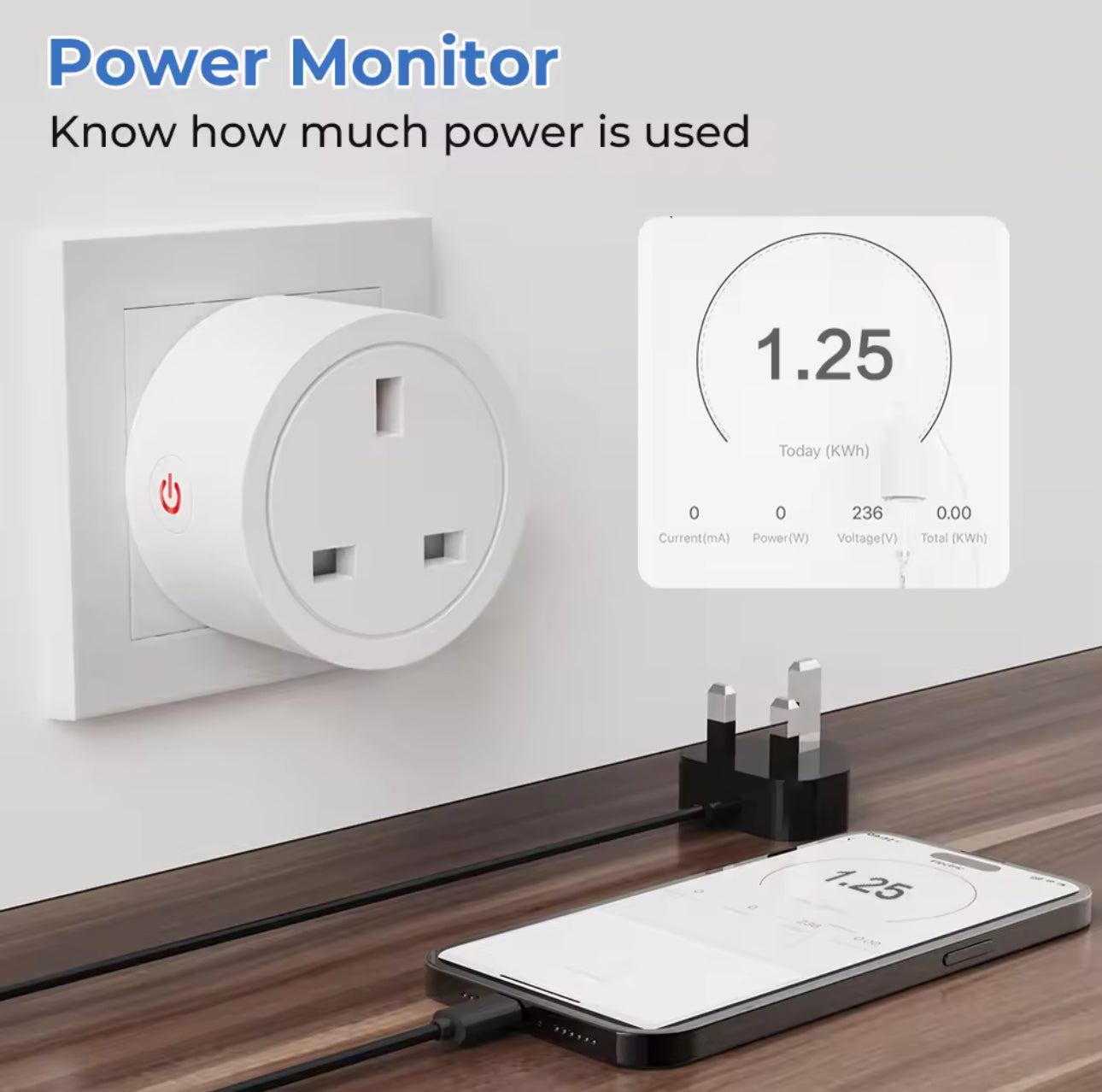 16A 20A UK Plug Smart Tuya WiFi Socket Adapter Plug