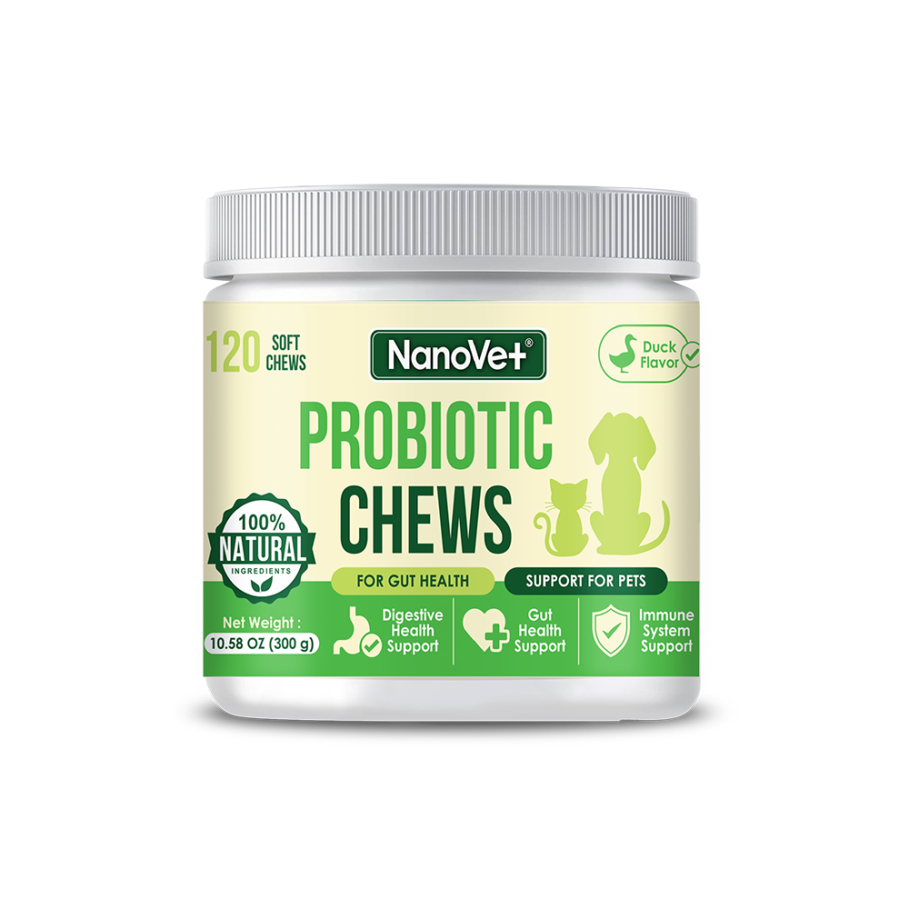 Nanovet Pet Probiotic Chews For Cats and Dogs
