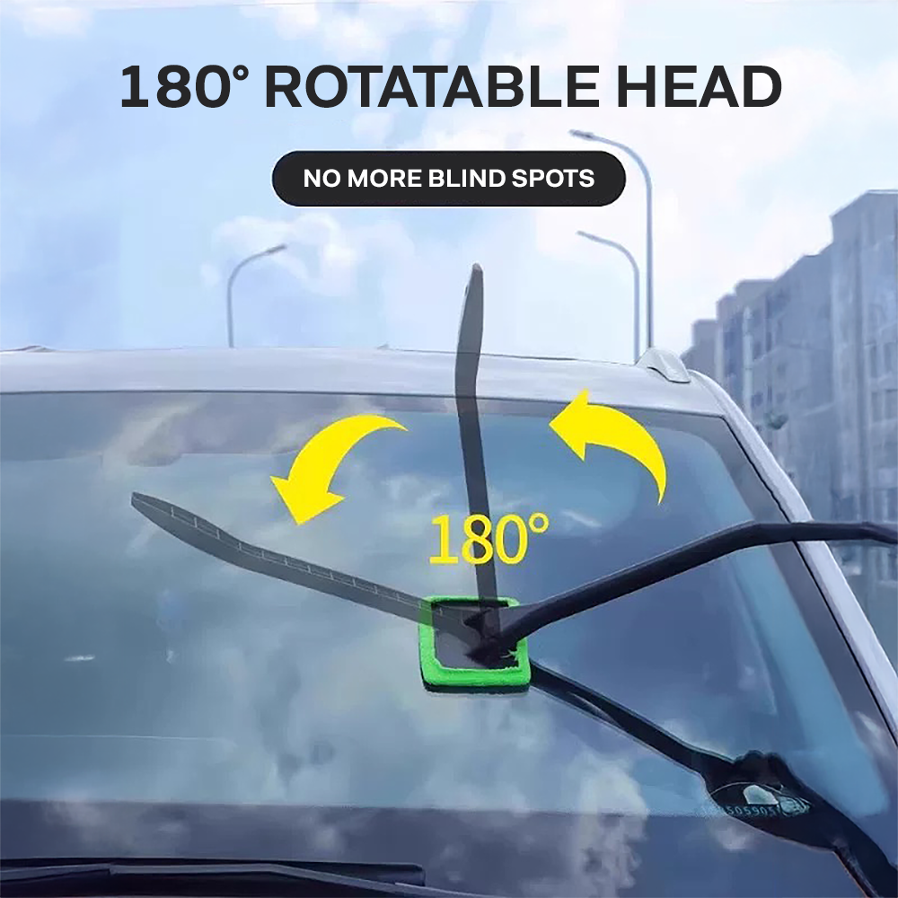 Car Windshield Defogging Microfiber 180 Degrees Rotatable Cleaning Tool Brush Duster