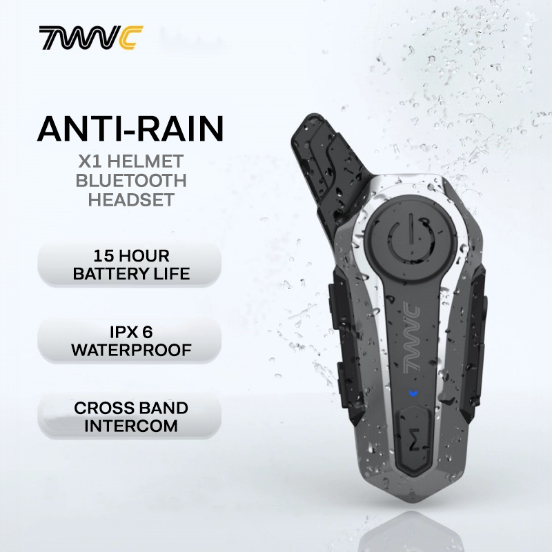 TWVC X1 Motorcycle Helmet Bluetooth Headset Audio System