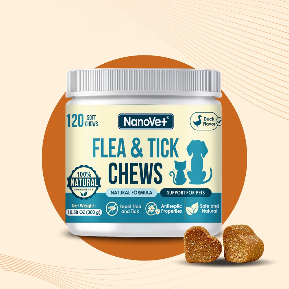 Nanovet Pet Flea and Tick Chews For Cat and Dog
