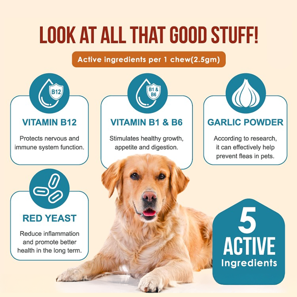 Nanovet Pet Flea and Tick Chews For Cat and Dog