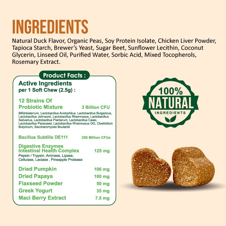 Nanovet Pet Probiotic Chews For Cats and Dogs