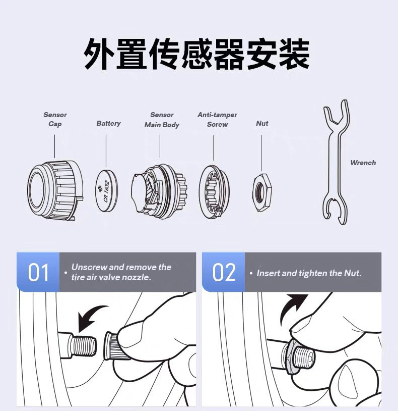 Steelmate X3 Tire Pressure Monitoring System TPMS