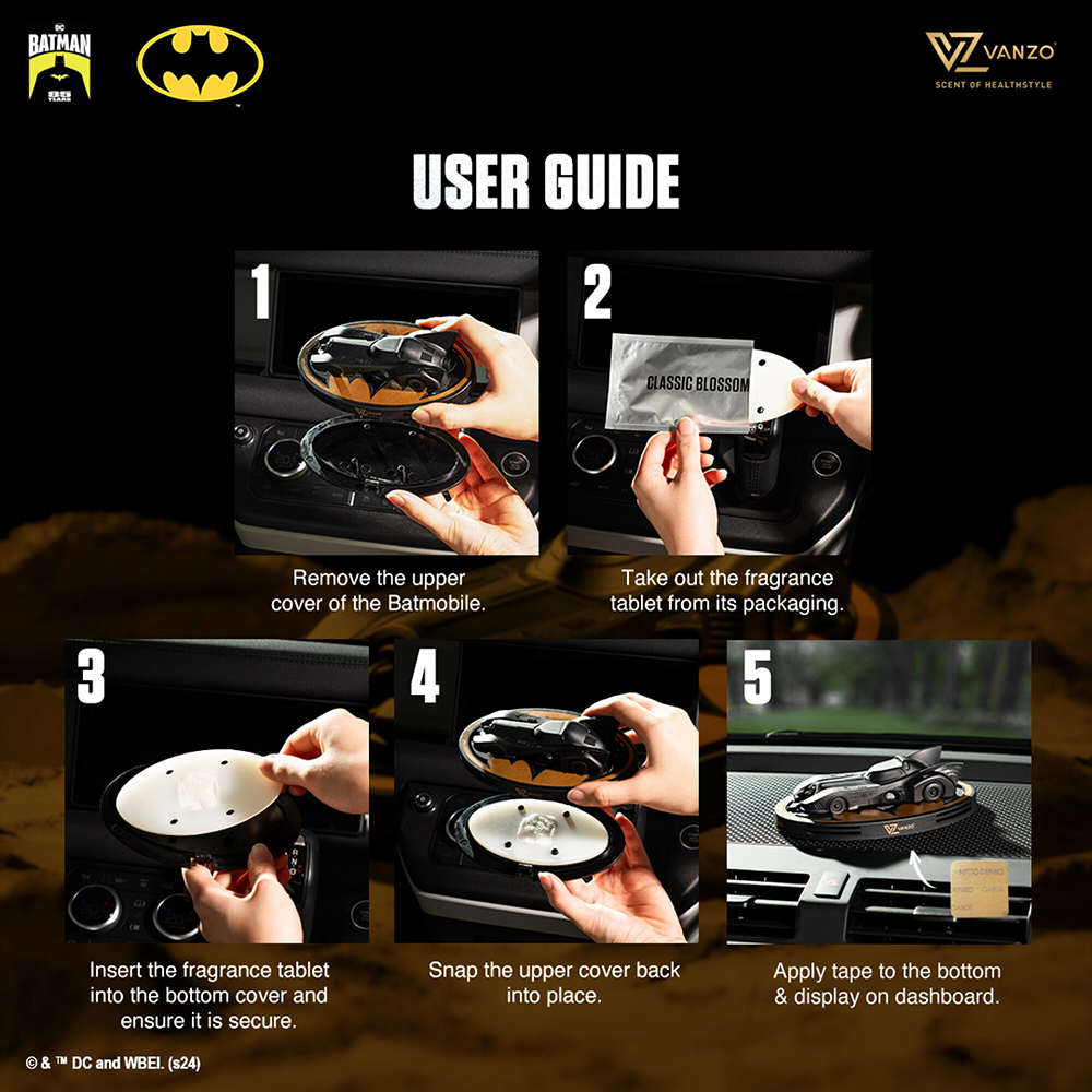 Vanzo x Batman Series Car Perfume Batmobile 1989 Car Airfreshener Limited Edition Series