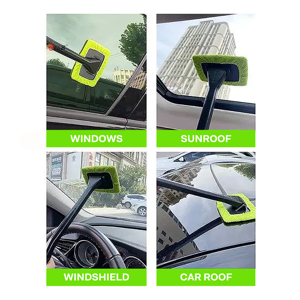 Car Windshield Defogging Microfiber 180 Degrees Rotatable Cleaning Tool Brush Duster