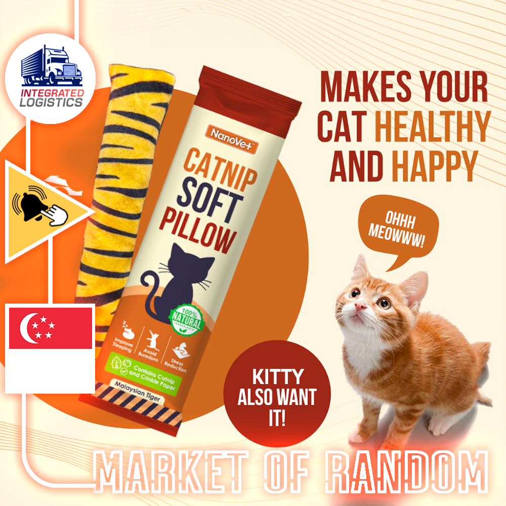 Nanovet Catnip Soft Pillow for Cats ONLY