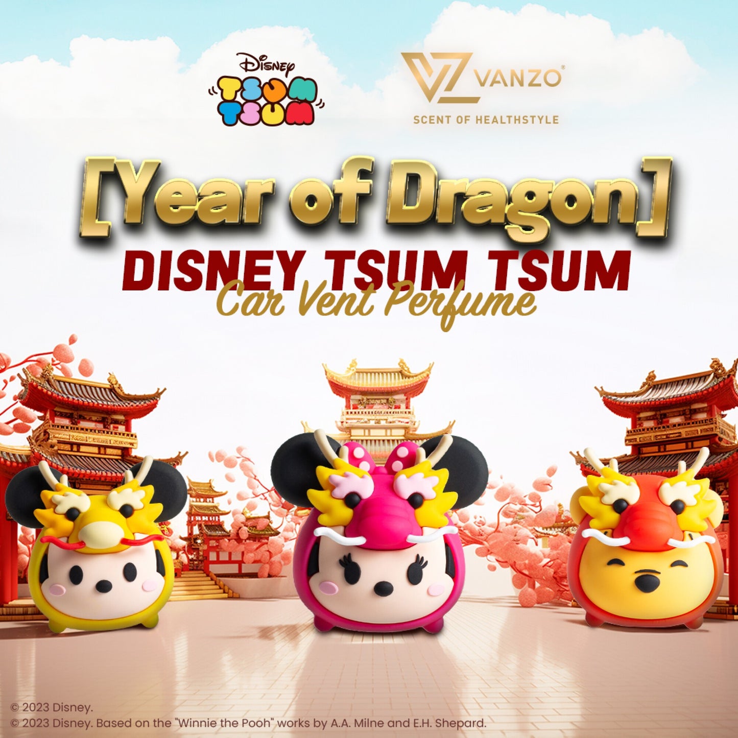 Vanzo x Disney Tsum Tsum Series Car Perfume (Year of the Dragon)