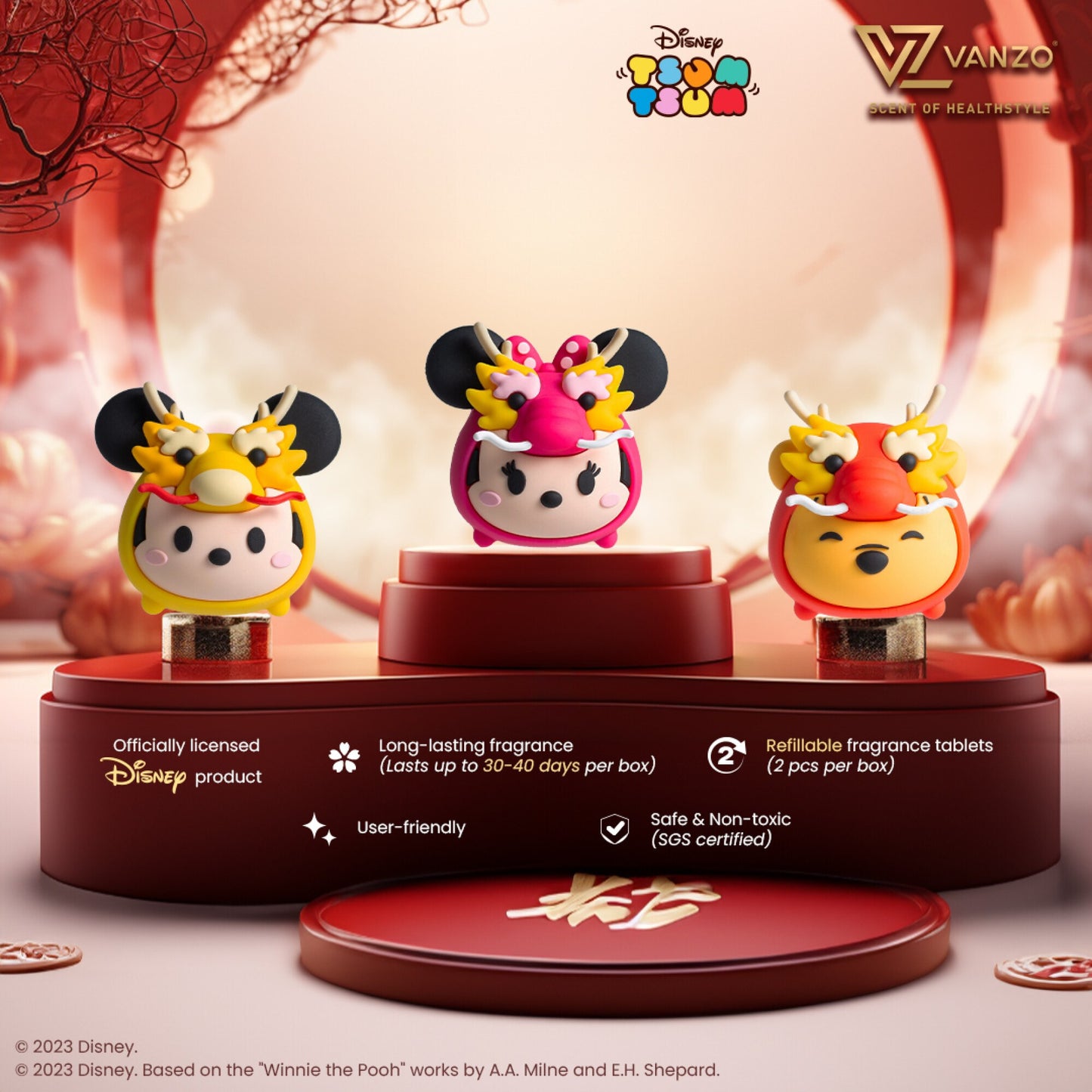 Vanzo x Disney Tsum Tsum Series Car Perfume (Year of the Dragon)